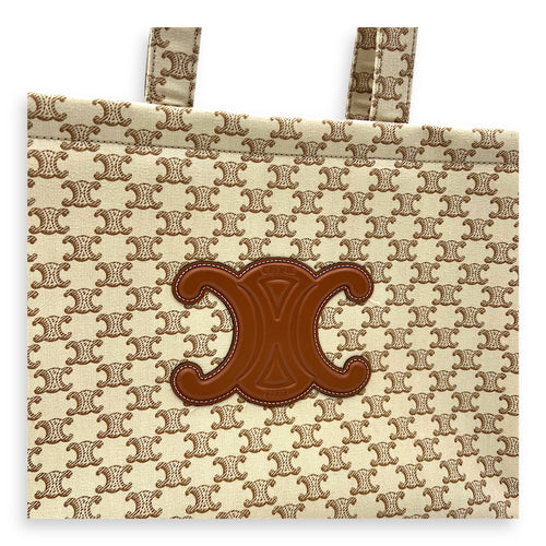 Celine Cabas Thais Tote Bag Beige in Canvas_9