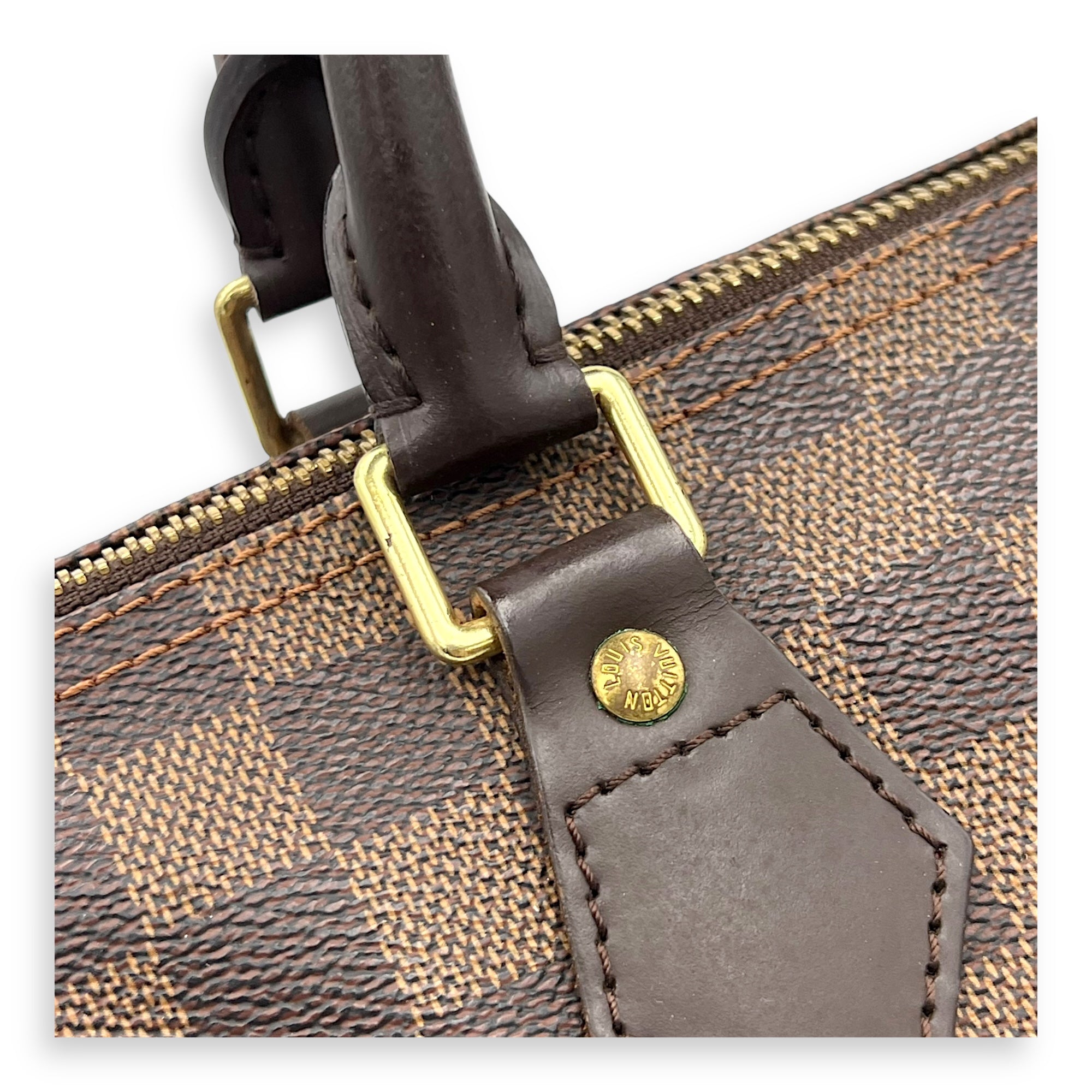 Louis Vuitton Speedy Top Handle Bag 30 Brown in Cowhide Leather, Gold hardware_9