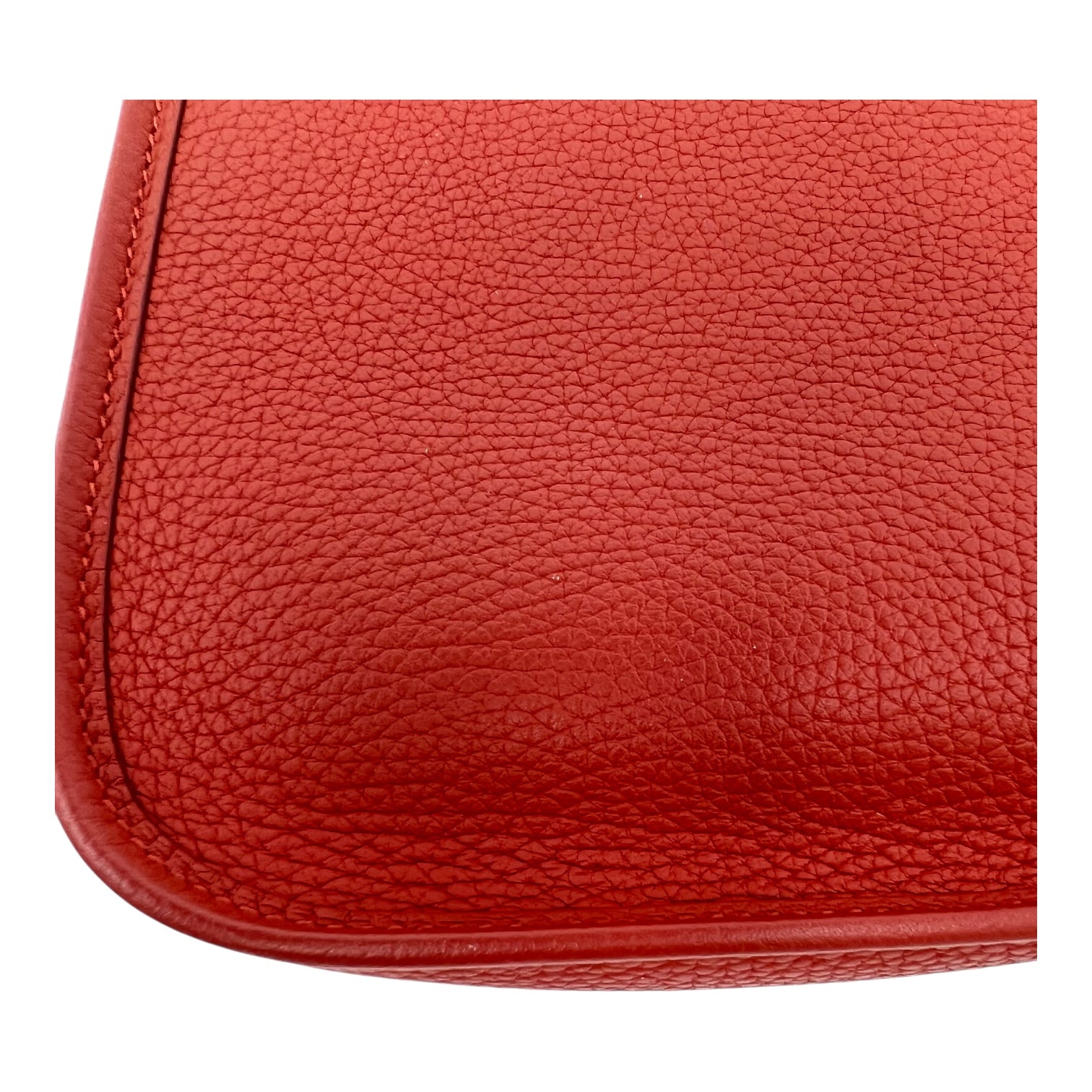 Hermès Evelyne Red in Taurillon Leather, Palladium hardware_7