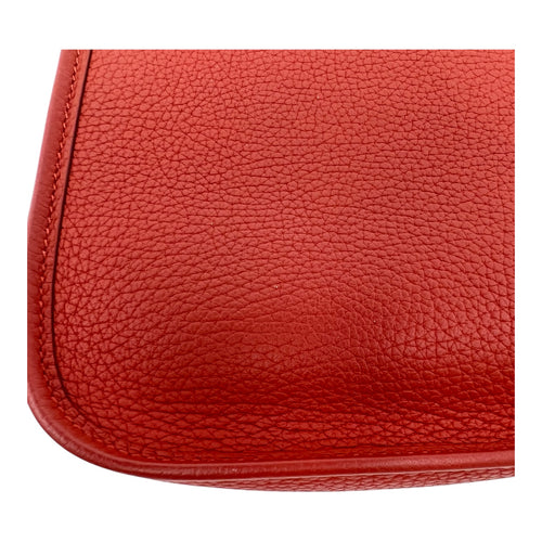 Hermès Evelyne Red in Taurillon Leather, Palladium hardware_7