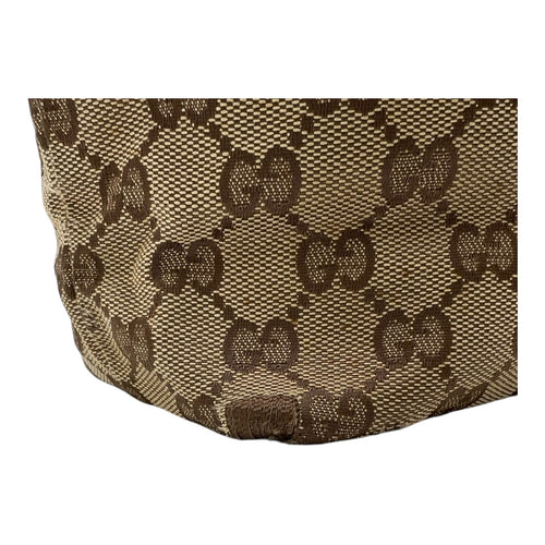 Gucci GG Brown Tote Bag in Canvas, Gold hardware_9
