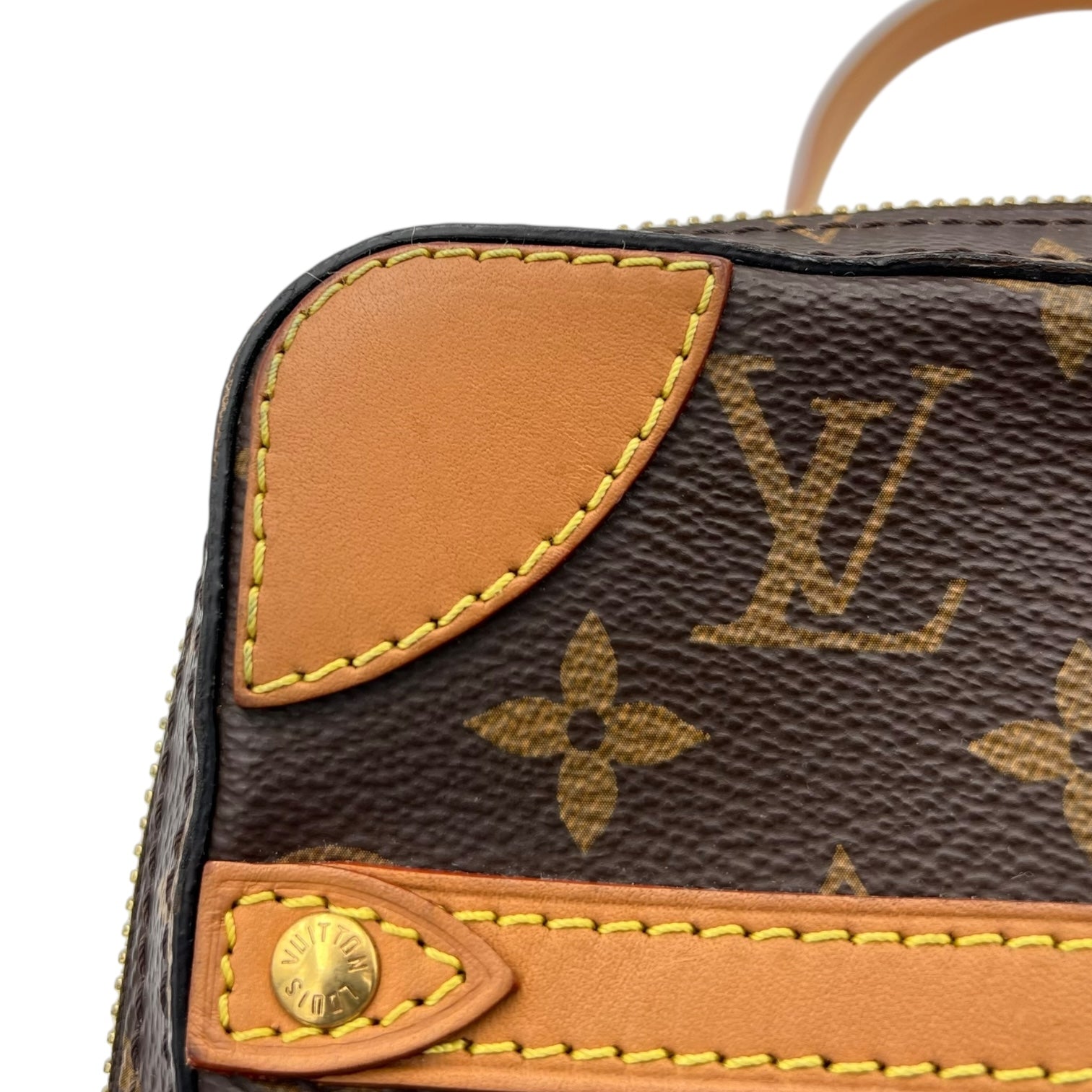 Louis Vuitton Trunk Crossbody Bag MM Brown in Monogram Coated Canvas, Gold hardware_9