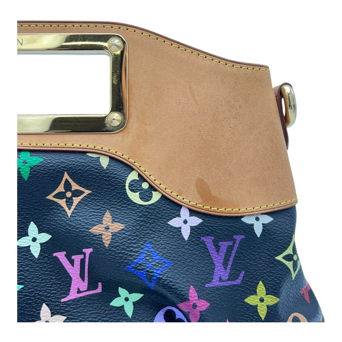 Louis Vuitton Judy MM Multicolor x Murakami Shoulder Bag in Monogram Coated Canvas, Gold hardware_9