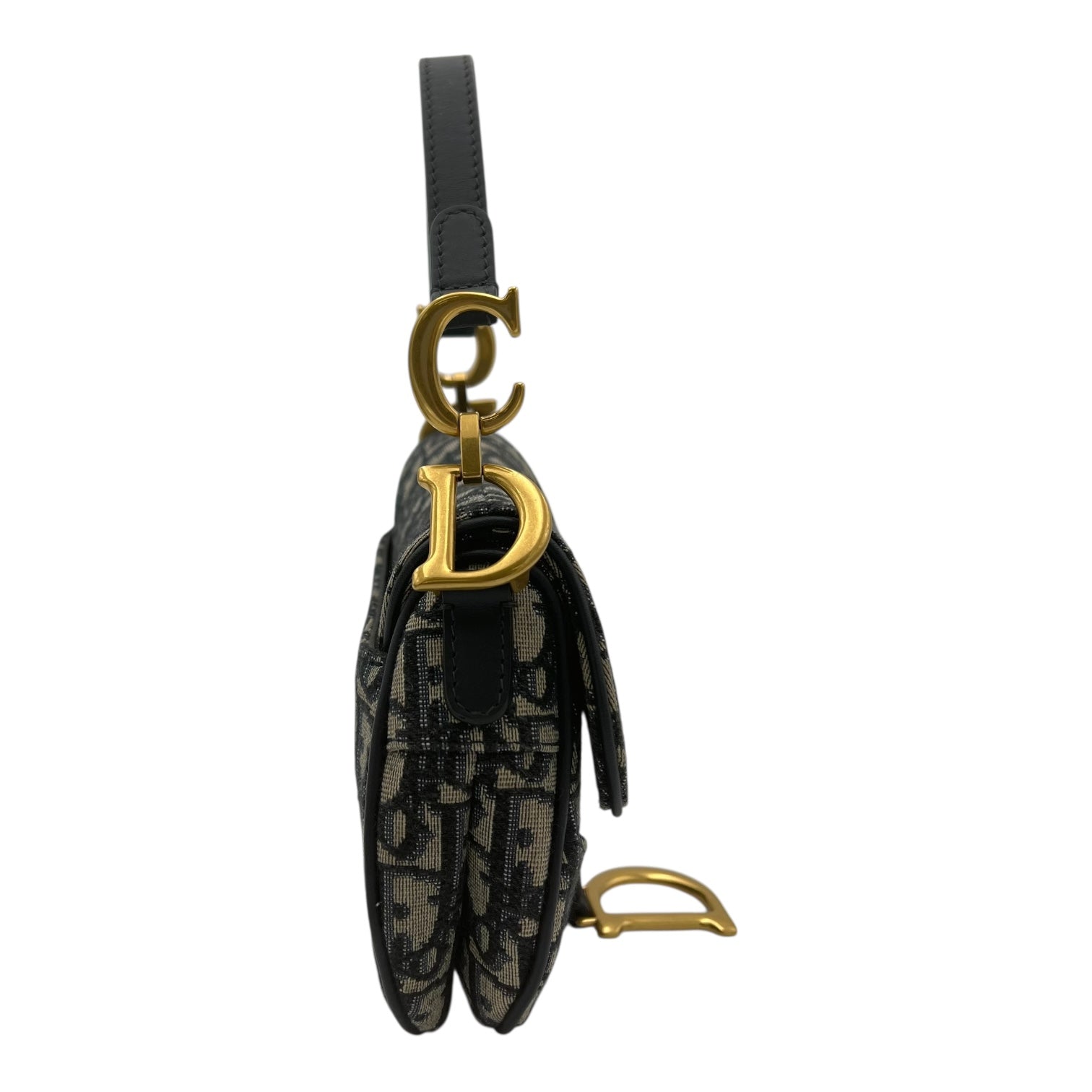 Christian Dior Saddle Mini with Strap Shoulder Bag in Jacquard, Gold hardware_3
