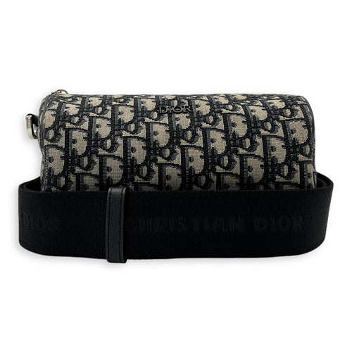 Christian Dior Roller Crossbody Bag Blue in Canvas, Silver hardware_9