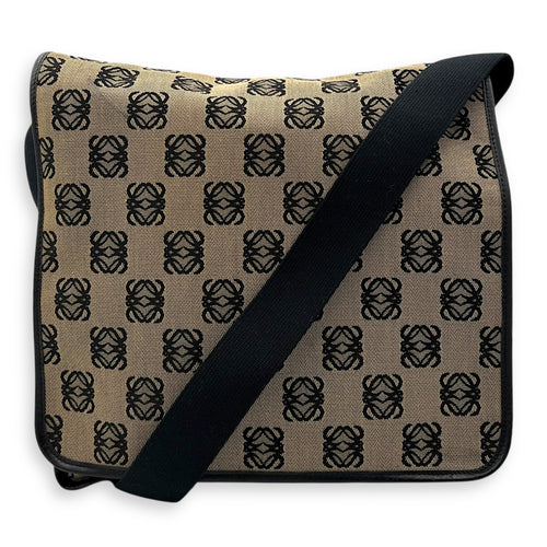 Loewe Anagram Crossbody Bag Brown in Jacquard, Silver hardware_9