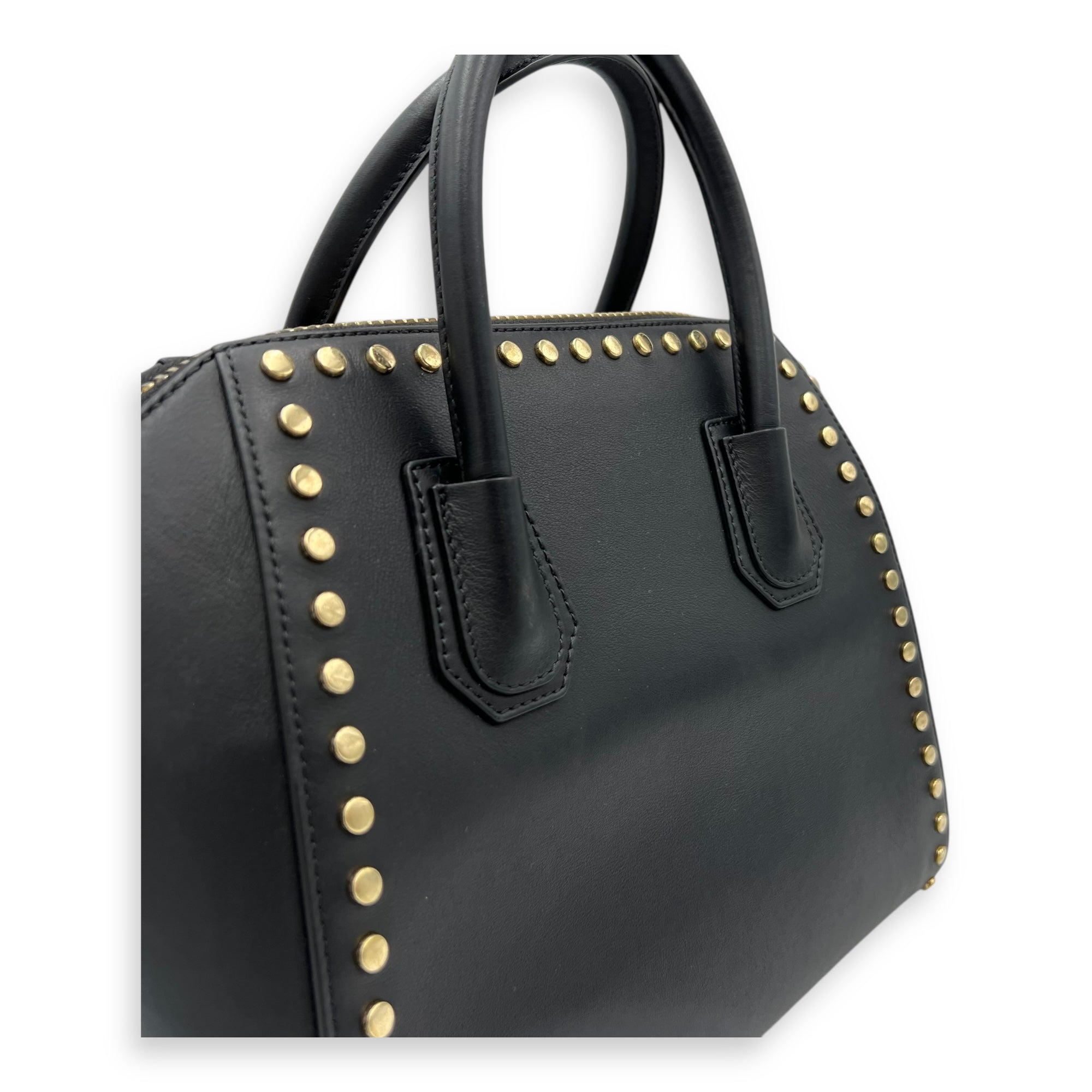 Givenchy Antigona Top Handle Bag Black in Calfskin, Gold hardware_9