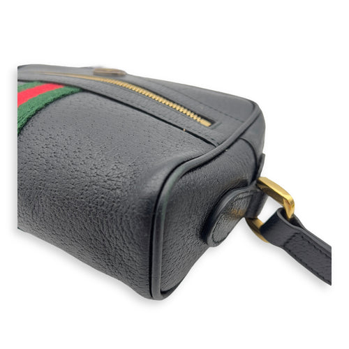 Gucci Ophidia Shoulder Bag Black in Calfskin, Gold hardware_11