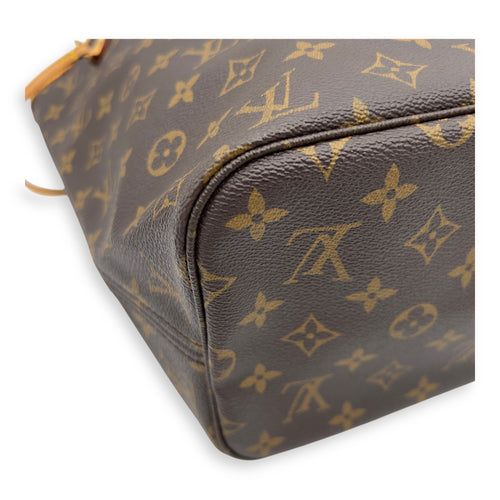 Louis Vuitton Neverfull Tote Bag MM Brown in Monogram Coated Canvas, Gold hardware_9