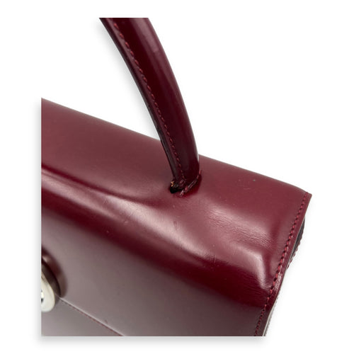 Cartier panther Top Handle Bag Red in Calfskin, Silver hardware_9