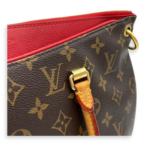 Louis Vuitton Pallas Top Handle Bag Brown in Monogram Coated Canvas, Gold hardware_9