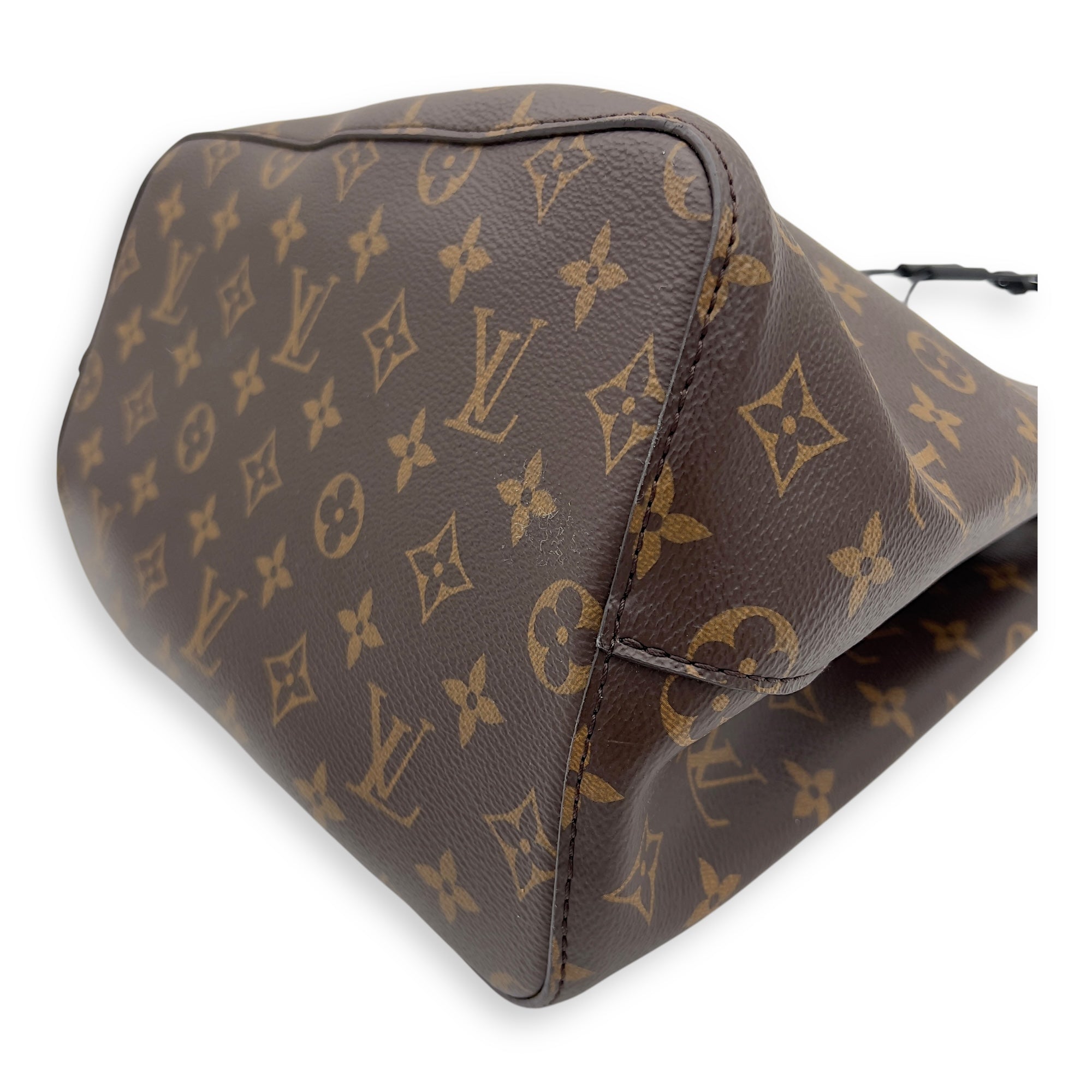 Louis Vuitton NeoNoe Bucket Bag Brown in Monogram Coated Canvas, Gold hardware_7