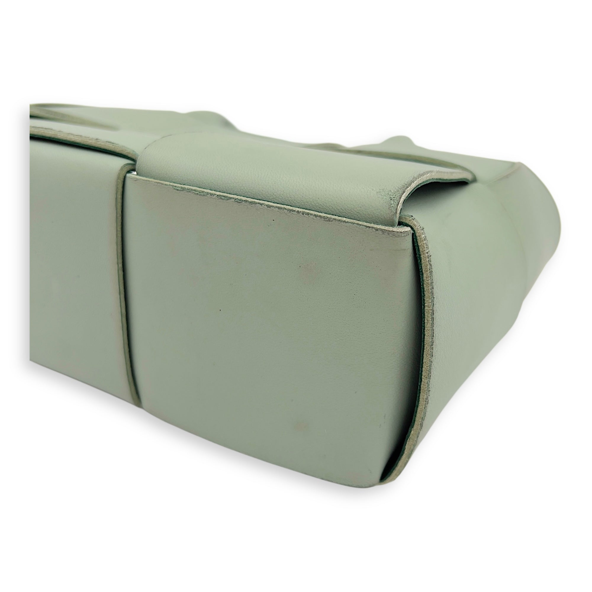Bottega Veneta Arco Top Handle Bag Green in Lambskin_7