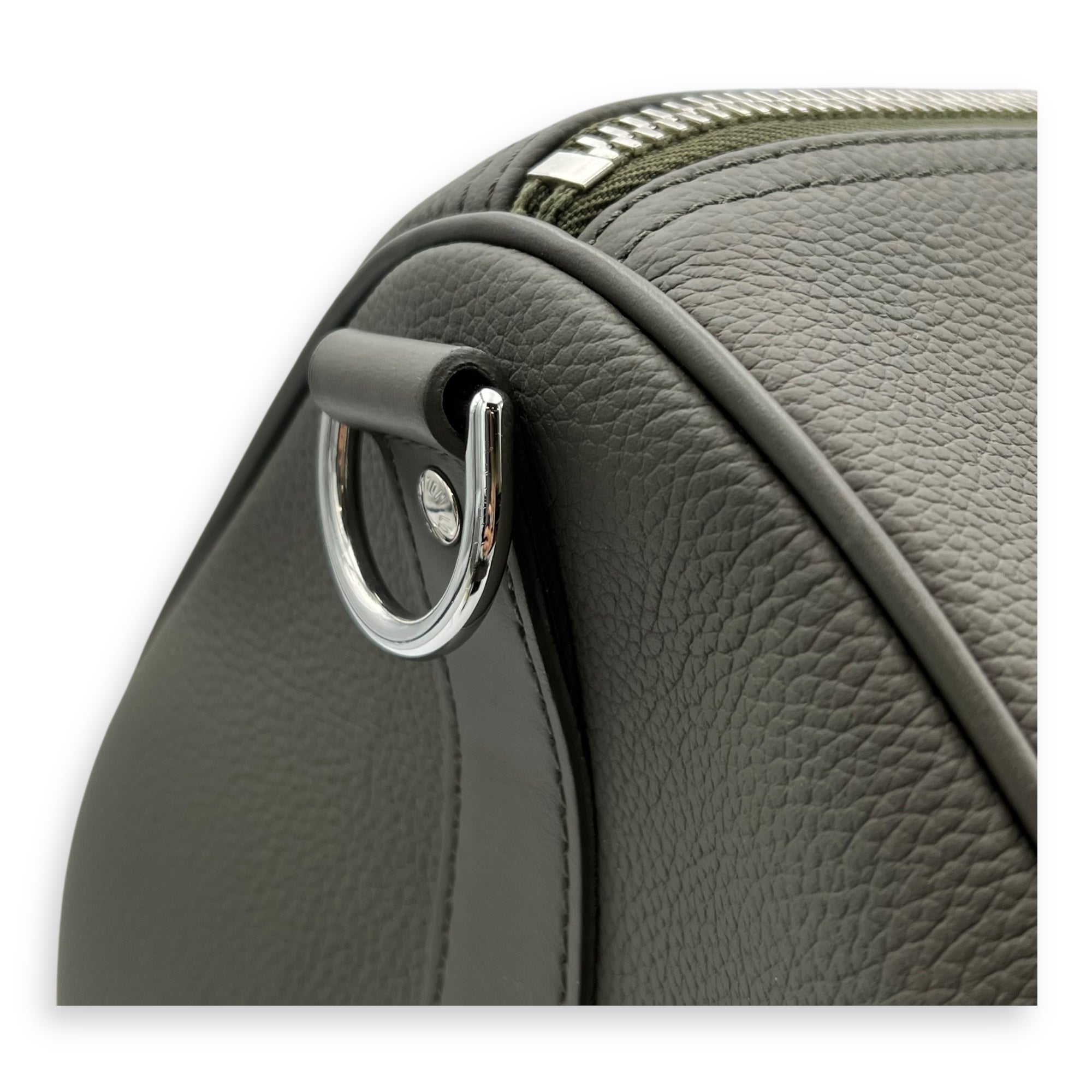 Louis Vuitton Keepall 50 Grey Top Handle Bag in Aerogram Leather, Silver hardware_9