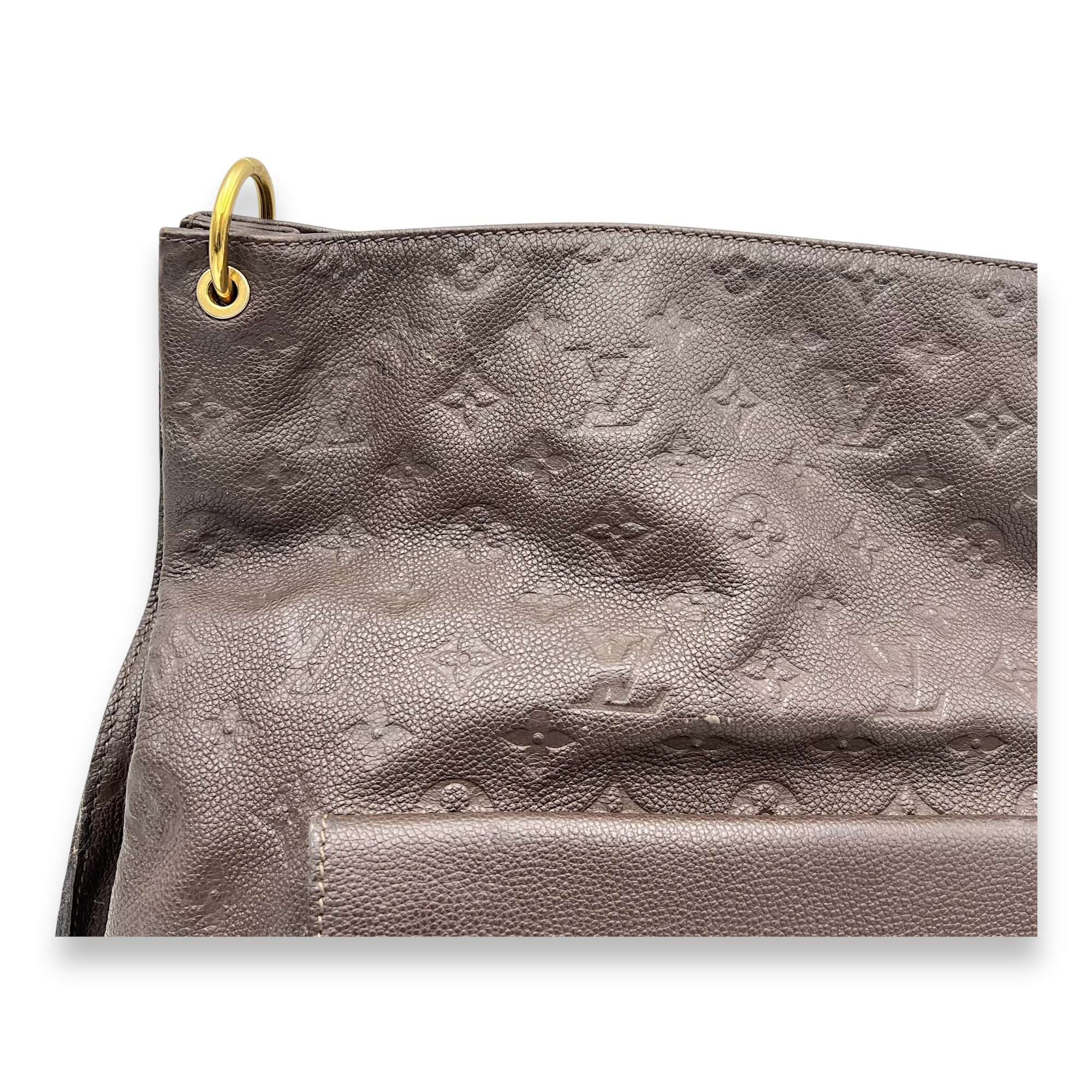 Louis Vuitton Metis Shoulder Bag Hobo Brown in Empreinte Leather, Gold hardware_9