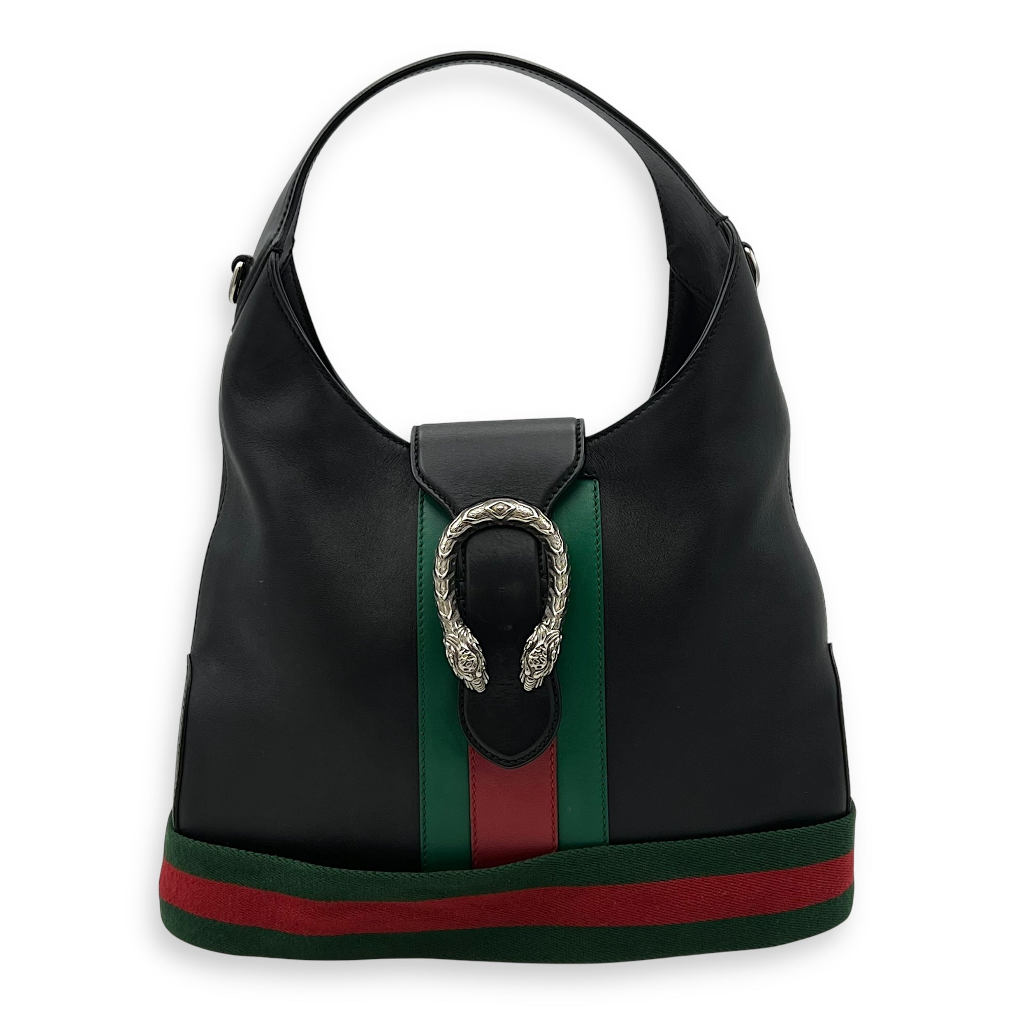 Gucci Dionysus Shoulder Bag Black in Calfskin, Silver hardware_9