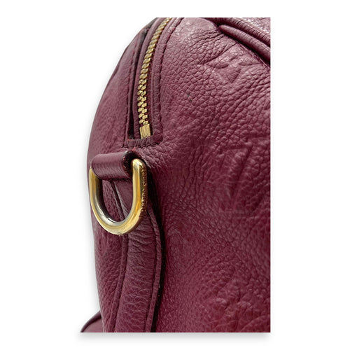 Louis Vuitton Speedy Bandouliere Top Handle Bag 25 Red in Empreinte Leather, Gold hardware_9