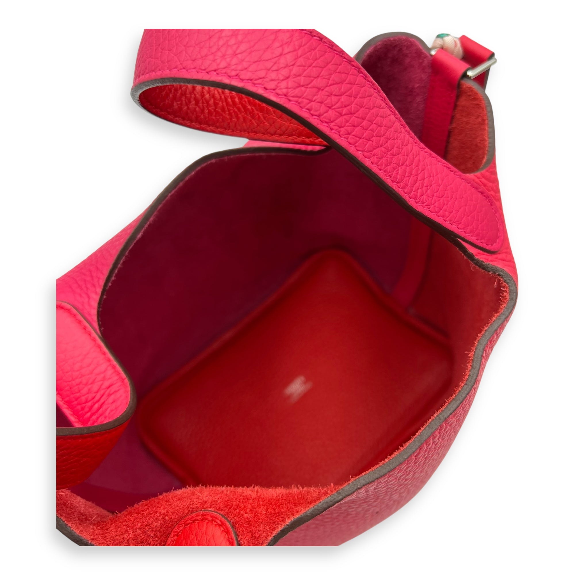 Hermès Picotin Mexican rose/ rouge de coeur in Clemence, Palladium hardware_9