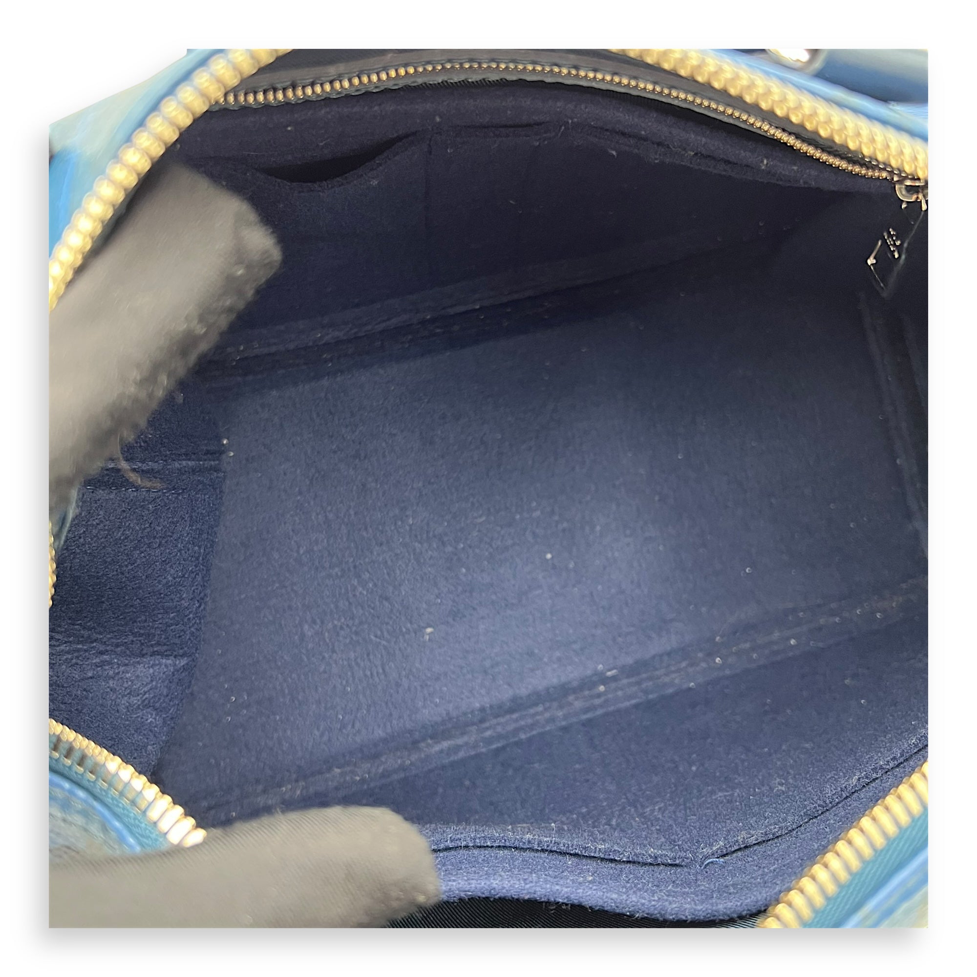 Louis Vuitton Limited Edition Acquagarden Keepall 35 Blue Top Handle Bag in Coated Canvas, Silver hardware_6