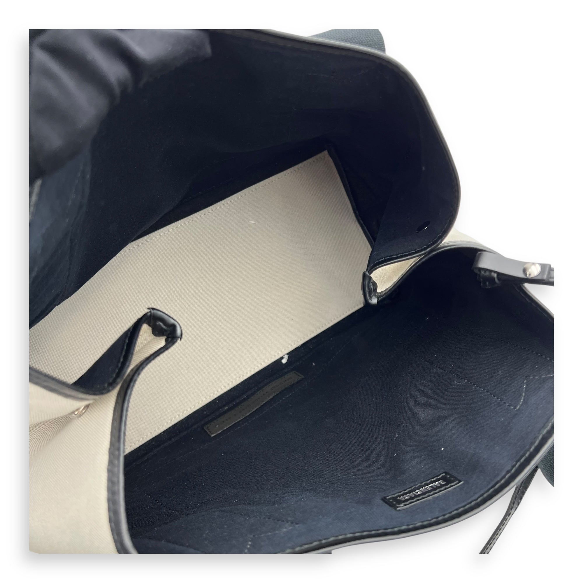 Balenciaga Cabas Tote Bag Medium White in Canvas, Silver hardware_9