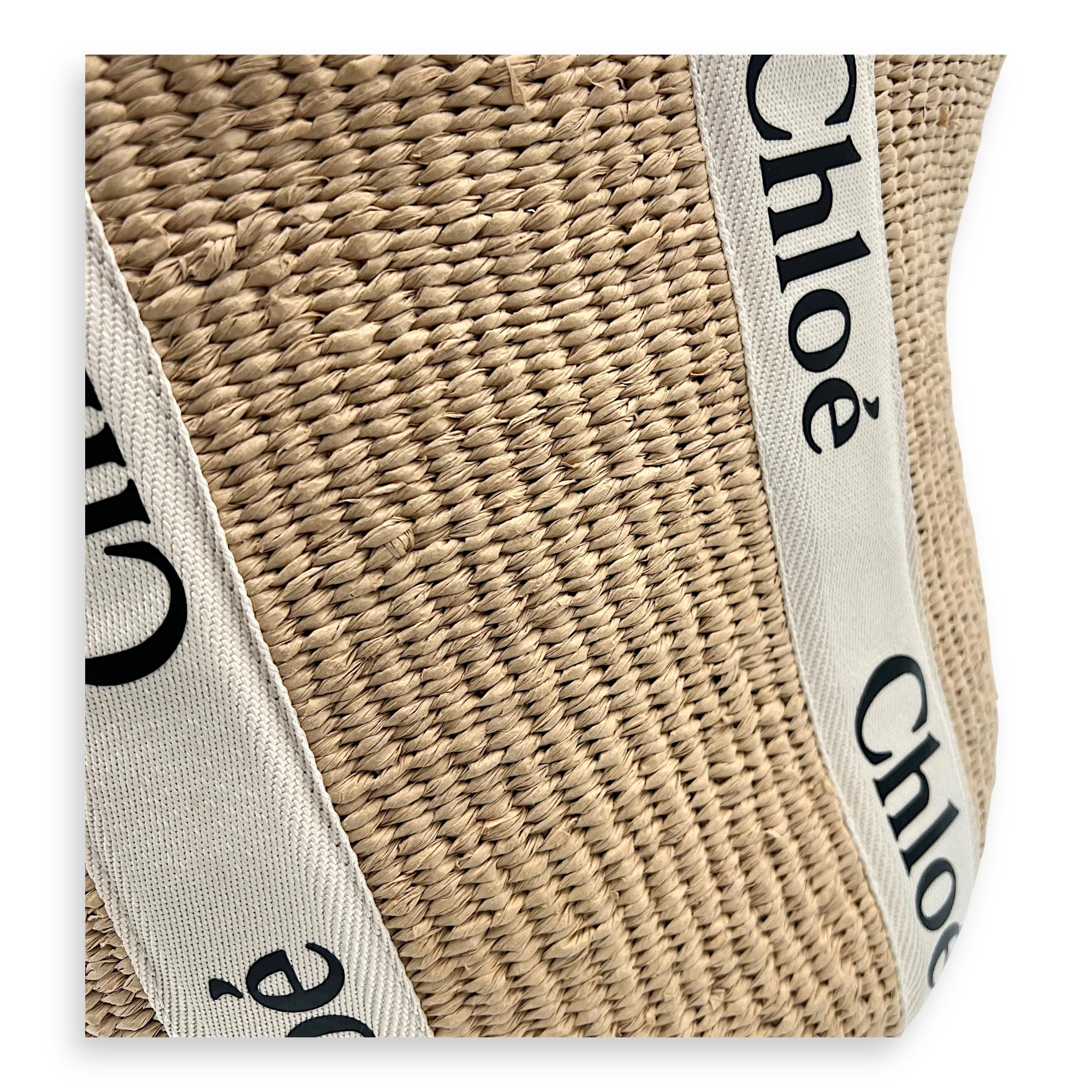 Chloé Woody basket Top Handle Bag Large White in Woody_9