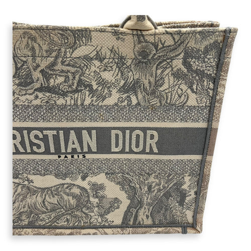 Christian Dior Book Tote Top Handle Bag White in Jacquard_7