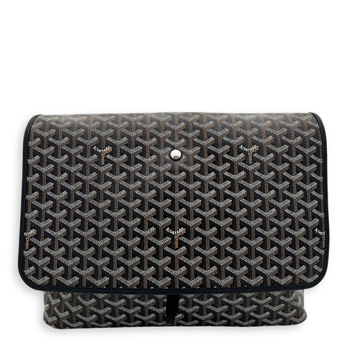 Goyard Capetien Messenger MM Black in Coated Canvas, Silver hardware_1
