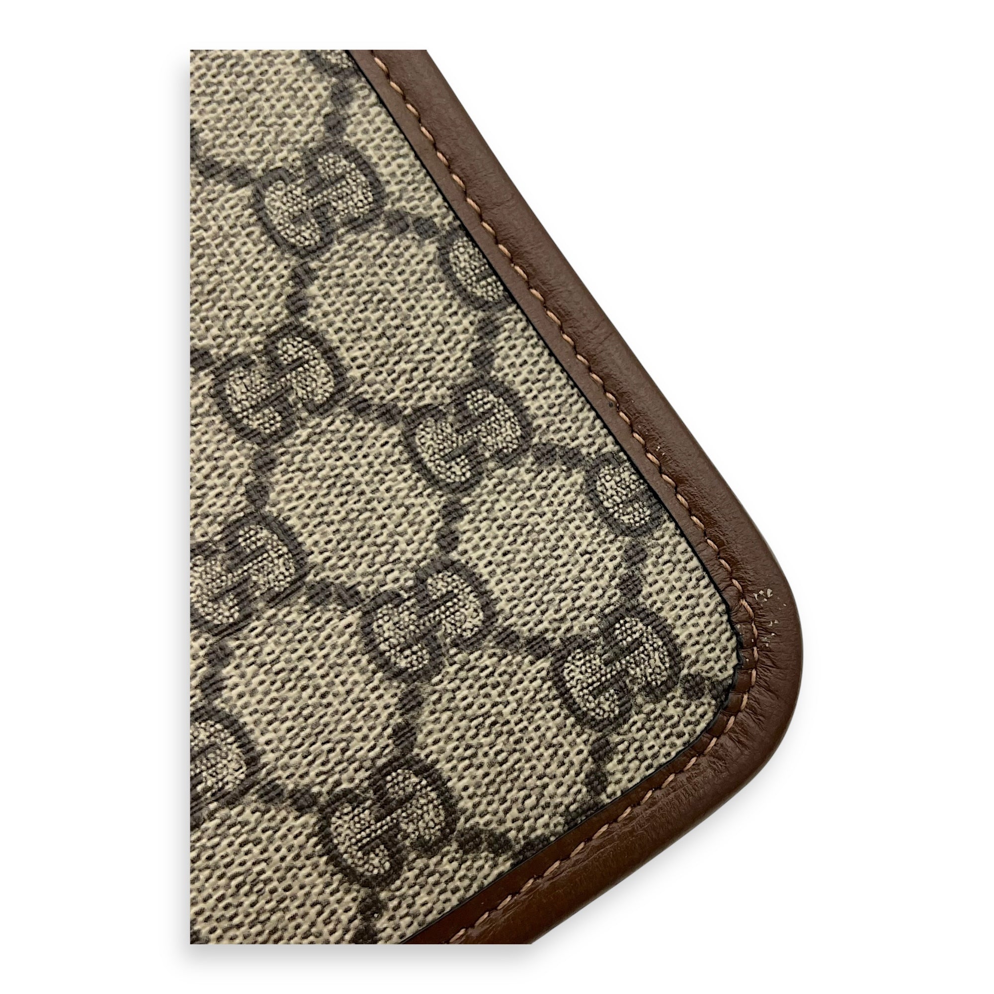 Gucci GG Supreme Crossbody Bag Brown in Coated Canvas, Gold hardware_9