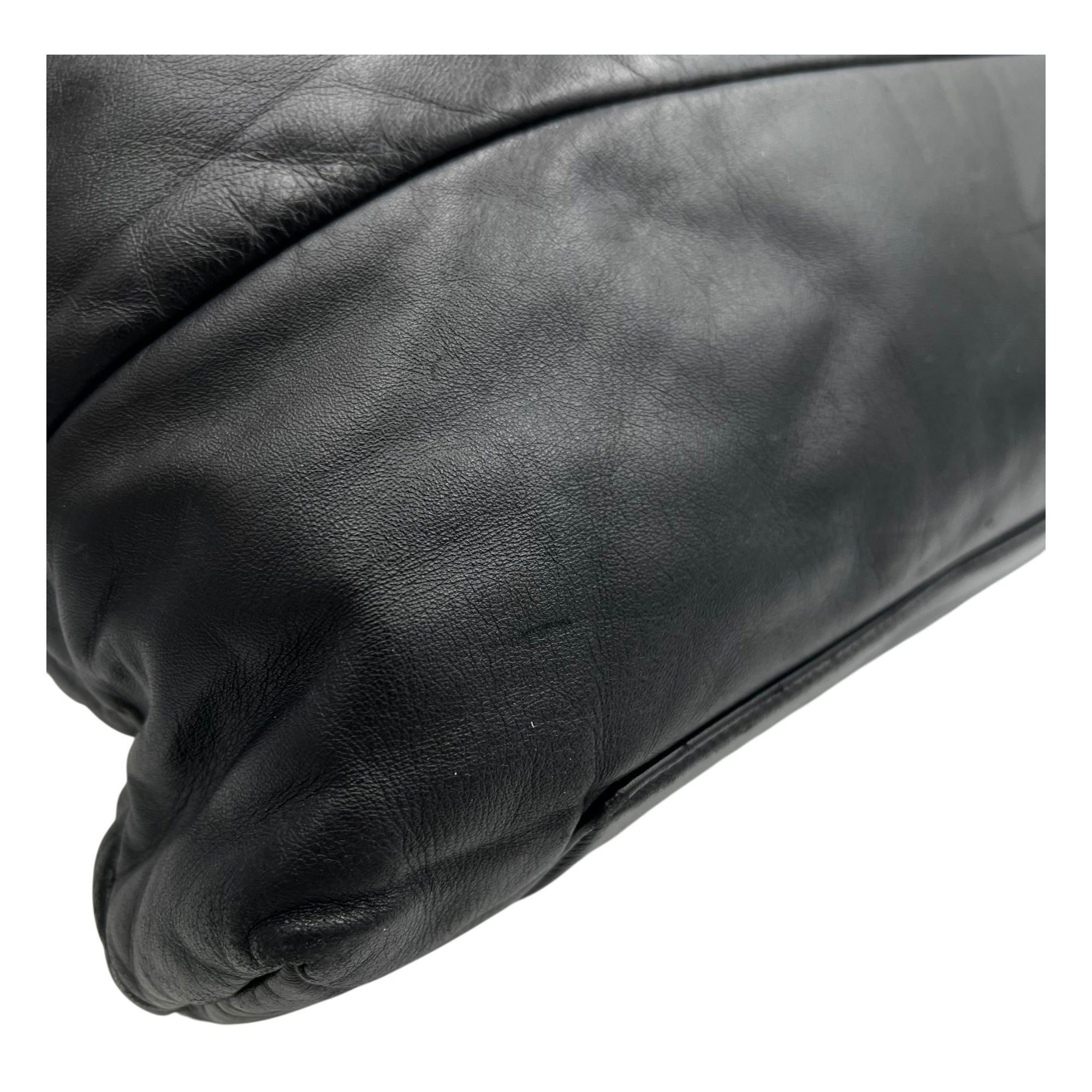 Chanel Coco Cocoon Shoulder Bag Black in Calfskin, Silver hardware_9