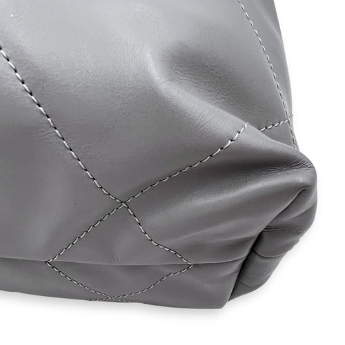 Chanel 22 Tote Bag Grey in Calfskin, Silver hardware_9