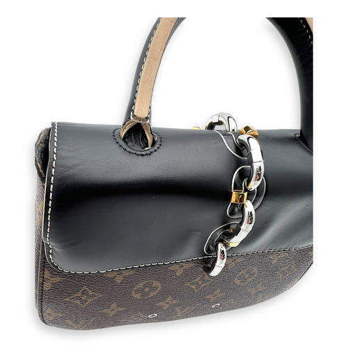 Louis Vuitton Chain It Top Handle Bag Brown in Monogram Coated Canvas, Silver hardware_9