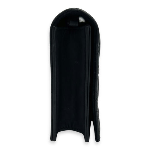 Dior Lady Dior Pouch With Strap Black Wallet On Chain in Calfskin, Silver hardware_3