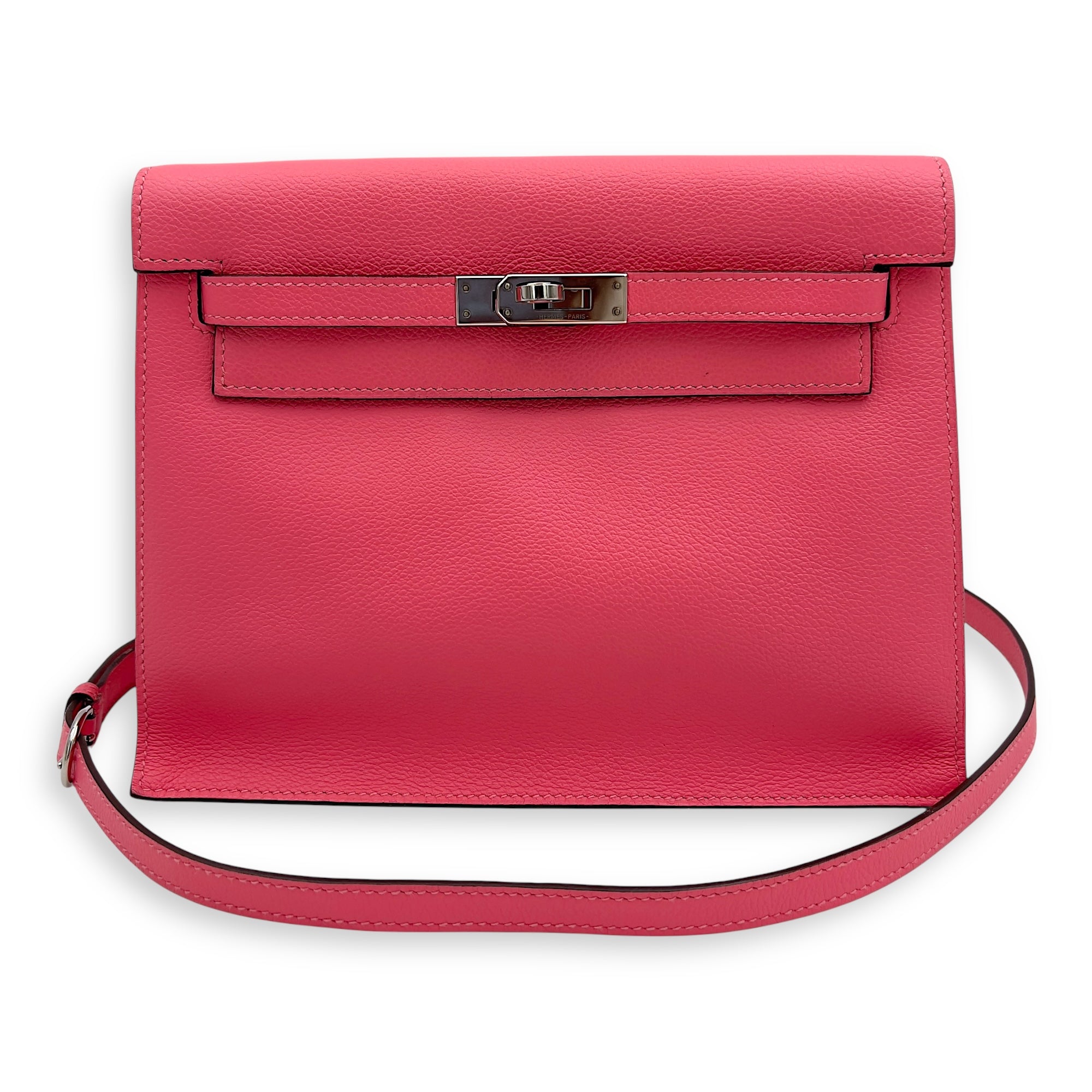 Hermès Kelly Danse Rose Azelea in Swift, Palladium hardware_7