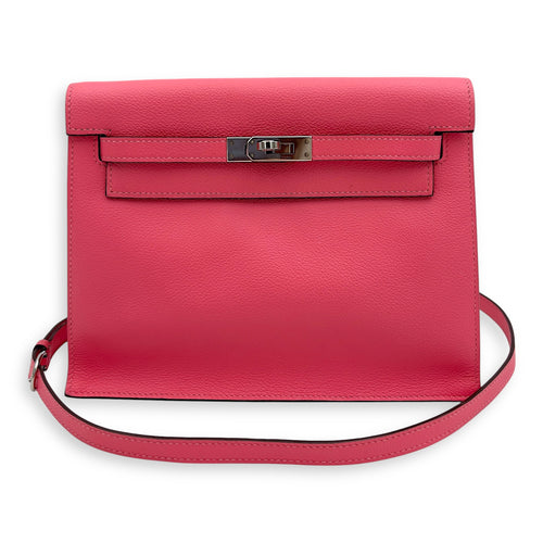 Hermès Kelly Danse Rose Azelea in Swift, Palladium hardware_7
