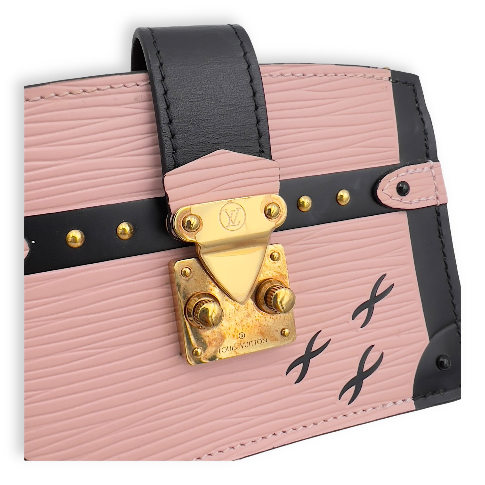 Louis Vuitton Trunk Card Holder Pink in Epi Leather, Gold hardware_9