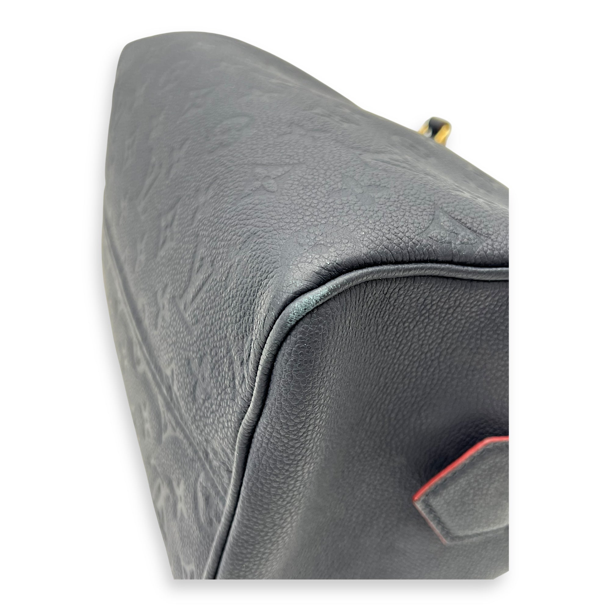 Louis Vuitton Speedy Bandouliere Top Handle Bag 25 Blue in Empreinte Leather, Gold hardware_9