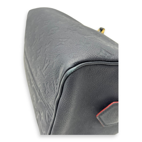 Louis Vuitton Speedy Bandouliere Top Handle Bag 25 Blue in Empreinte Leather, Gold hardware_9