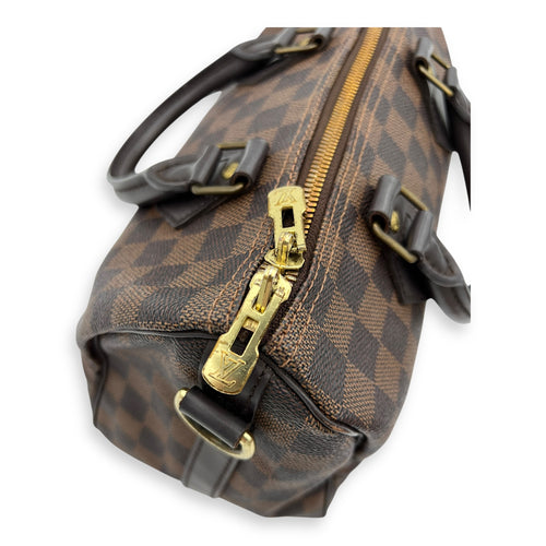 Louis Vuitton Speedy Bandouliere Top Handle Bag 25 Brown in Coated Canvas, Gold hardware_1