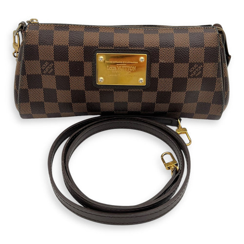 Louis Vuitton Eva Crossbody Bag Brown in Coated Canvas, Gold hardware_2