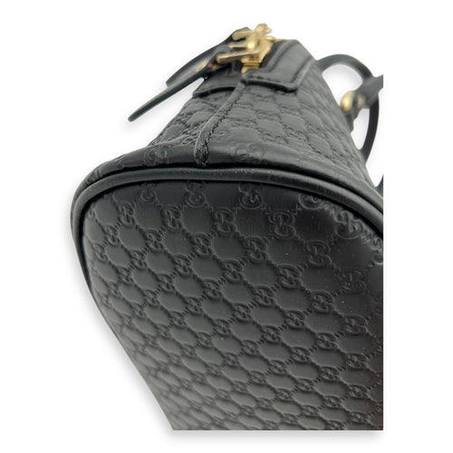 Gucci Micro gg Top Handle Bag Small Black in Calfskin, Gold hardware_1