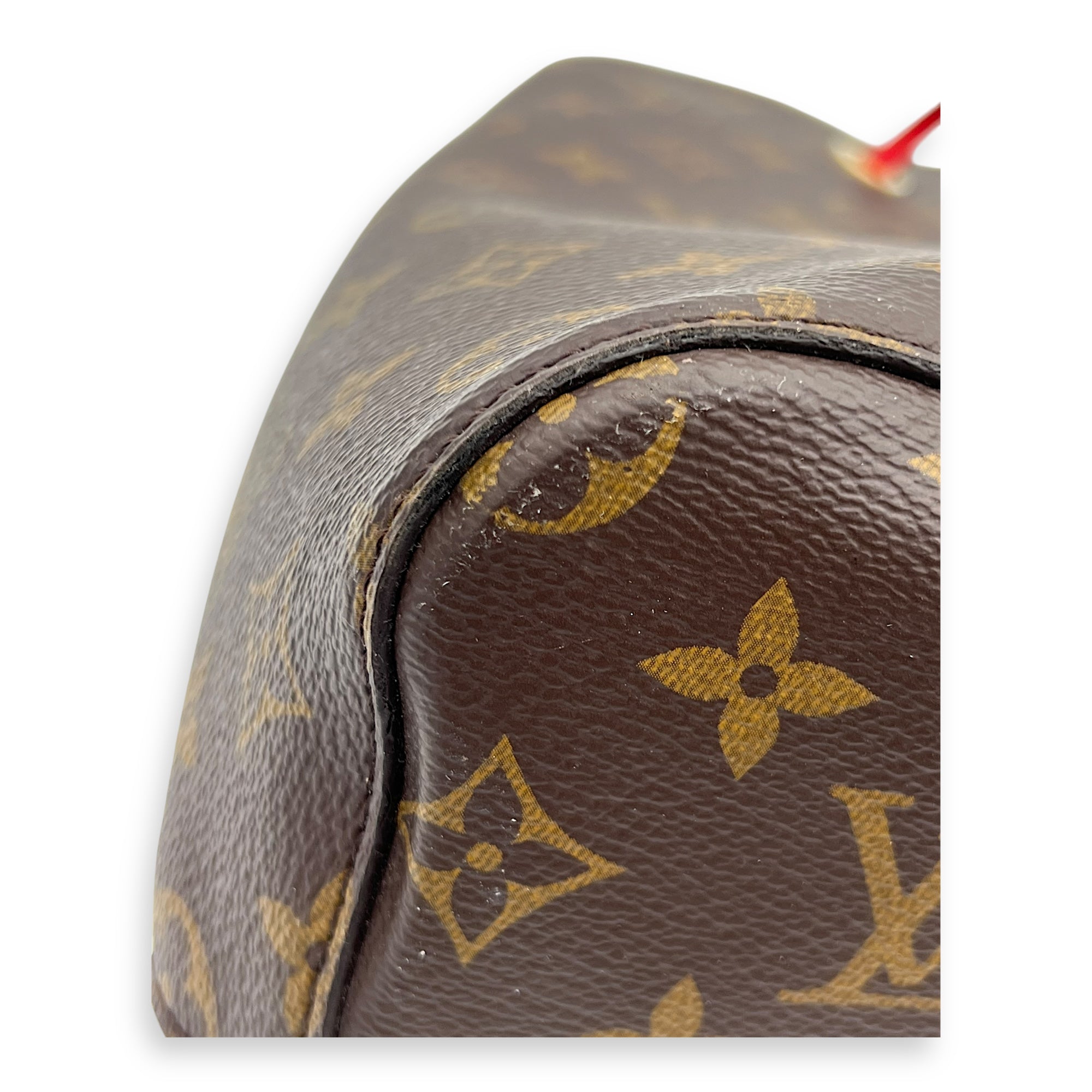 Louis Vuitton NeoNoe Crossbody Bag Brown in Monogram Coated Canvas, Gold hardware_4