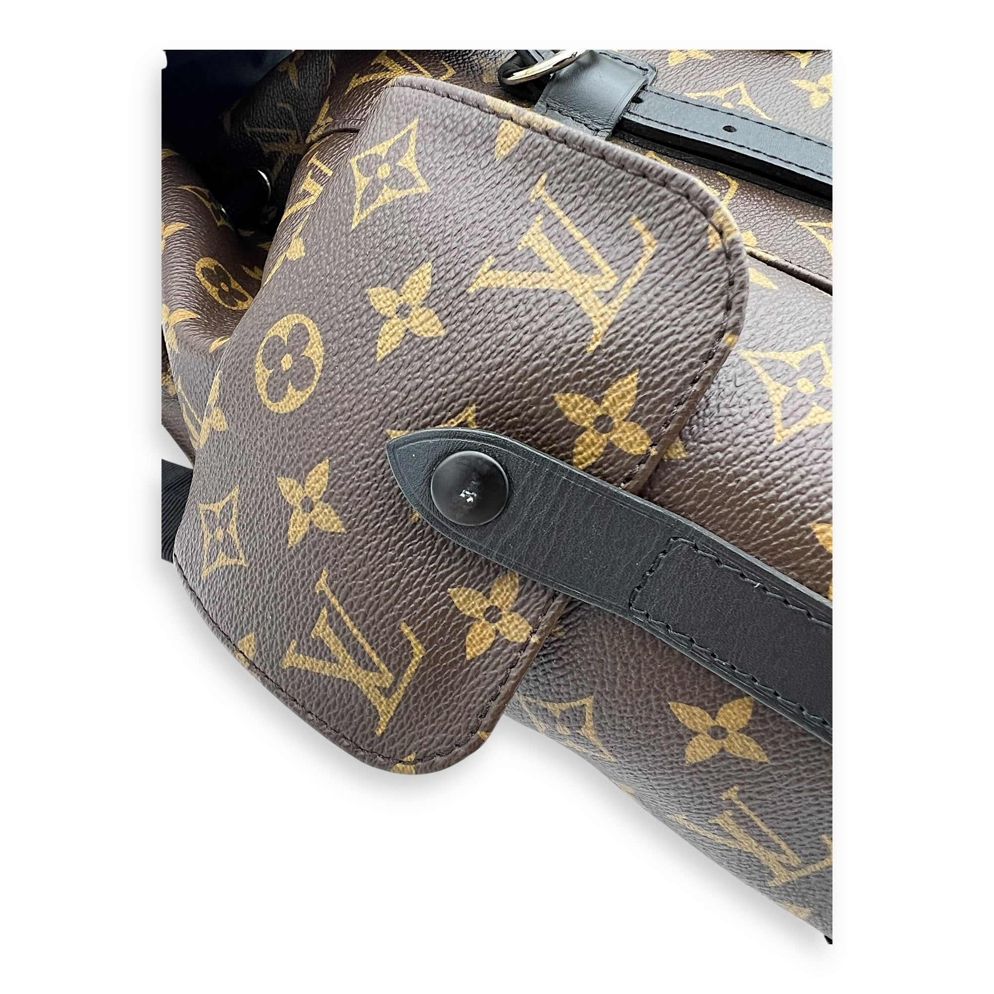Louis Vuitton Christopher Backpack Brown in Monogram Coated Canvas, Gold hardware_1