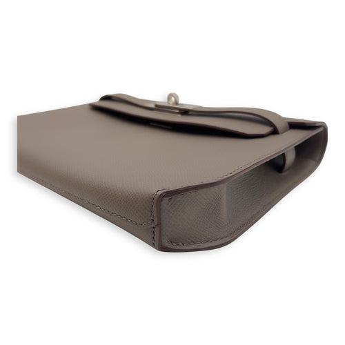 Hermès Kelly Depeches 25 Taupe Clutch in Epsom, Palladium hardware_7
