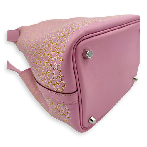 Hermès Lucky Daisy Picotin 18 Mauve Sylvestre Top Handle Bag in Swift, Palladium hardware_9