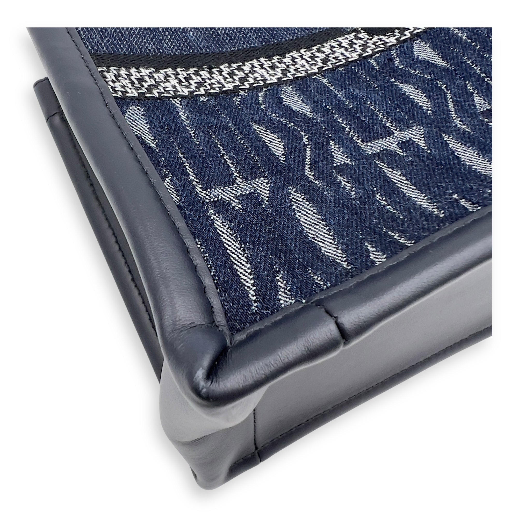 Dior Book Tote Small Blue Top Handle Bag in Denim_11