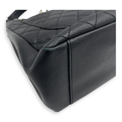 Chanel GST Tote Bag Black in Caviar Leather, Silver hardware_11