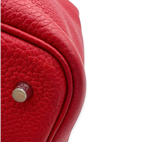 Hermès Picotin 22 Red Bucket Bag in Clemence, Palladium hardware_9