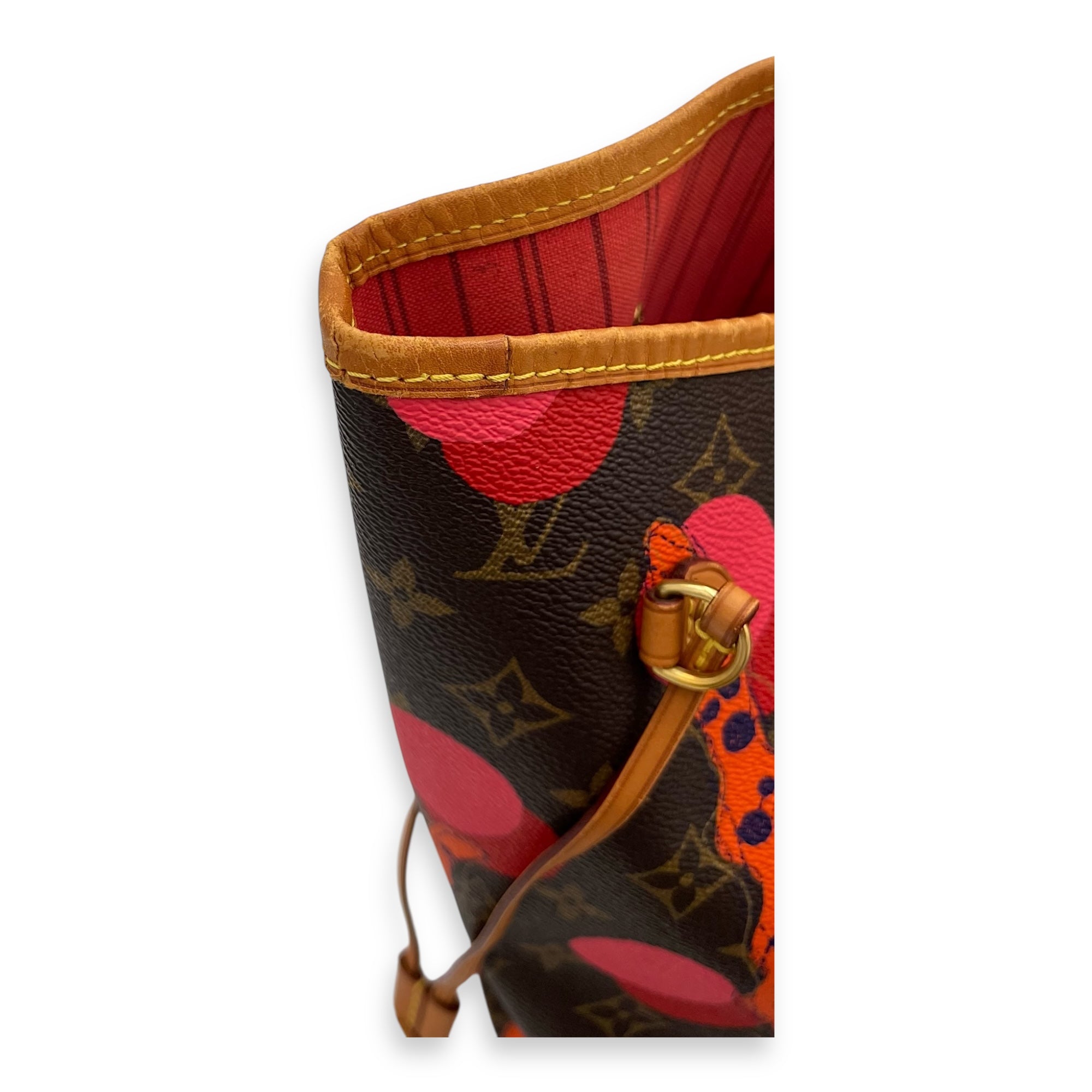 Louis Vuitton Neverfull MM Brown Tote Bag in Monogram Coated Canvas, Gold hardware_2