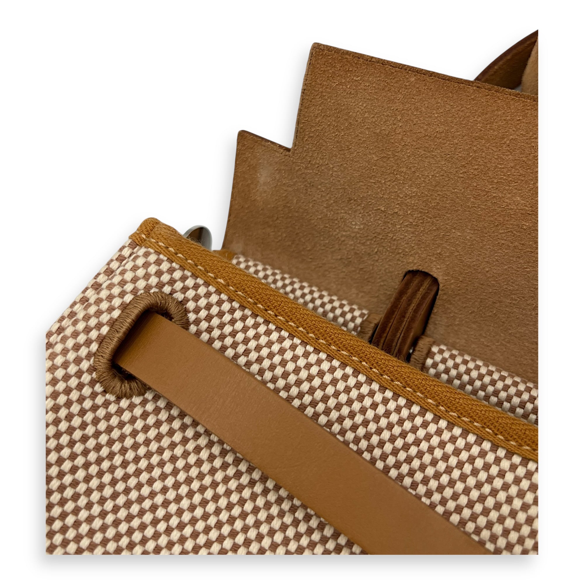 Hermès Herbag 31 Vache Hunter Natural / Sable / Écru Shoulder Bag in Canvas, Palladium hardware_5
