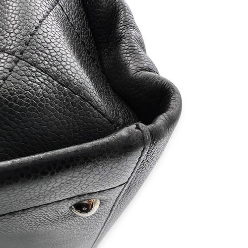 Chanel CC Tote Bag Black in Caviar Leather, Silver hardware_9